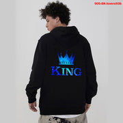 QBF Hoodies King Queen Printed Sweatshirt Lovers