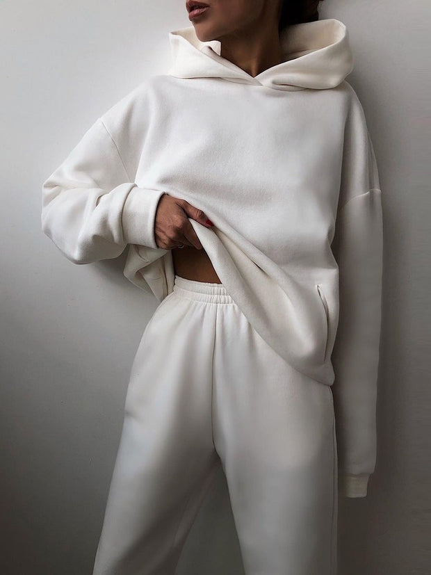 QBF Casual Hooded Sweater Two-piece