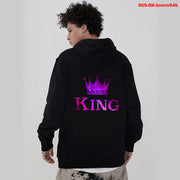 QBF Hoodies King Queen Printed Sweatshirt Lovers