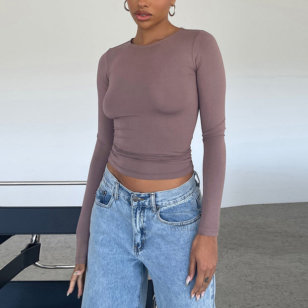 QBF Slim Long-sleeved Pullovers Top